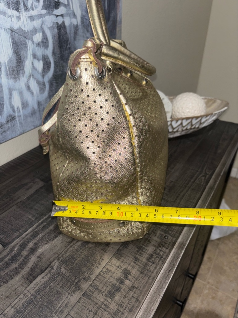 Plinio Visonà gold metallic top handle tote - Picture 8 of 10